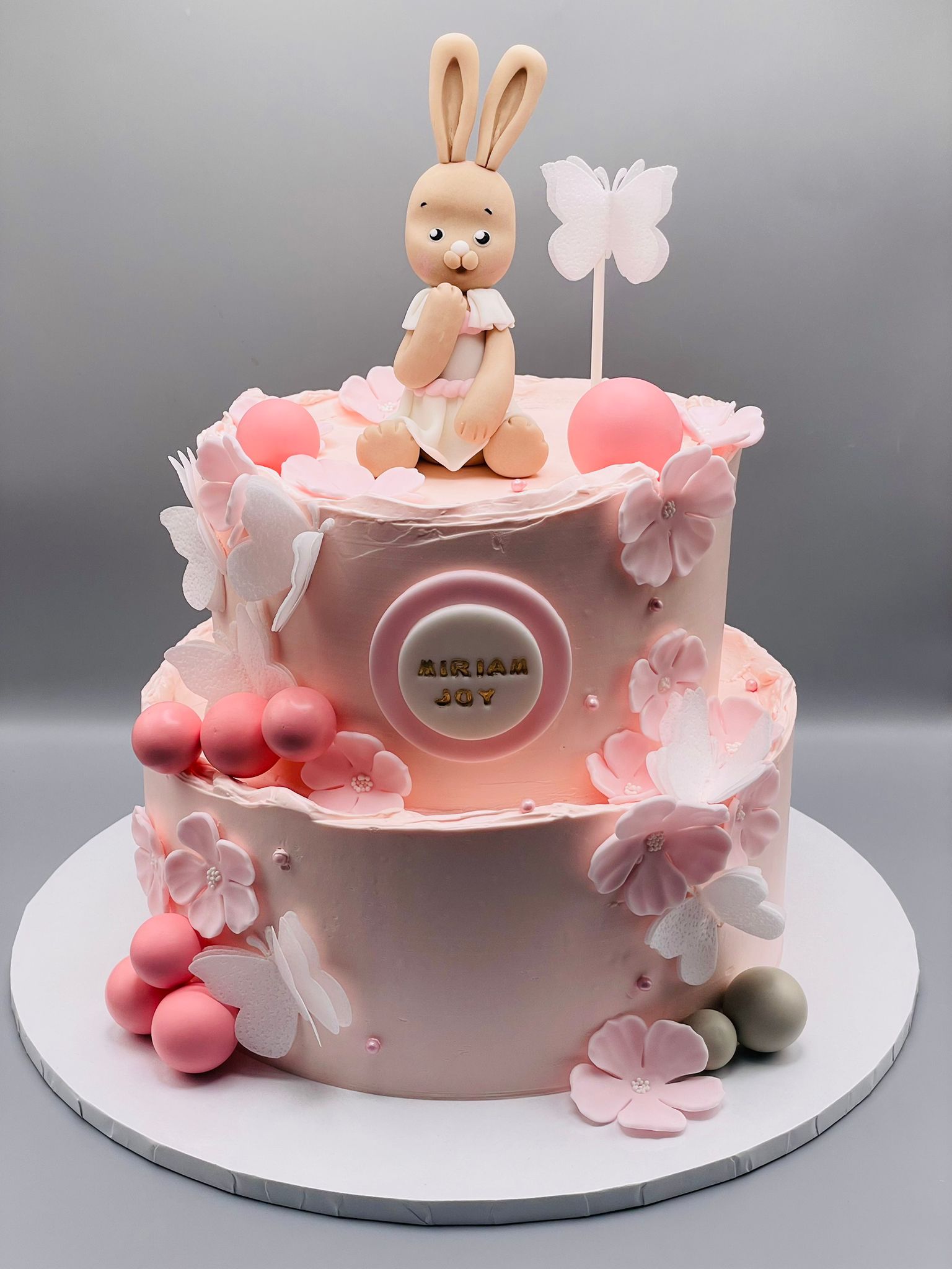 Little Bunny Cake – Two-Tier Pink Edition
